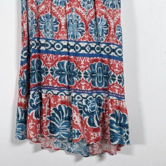 Figueroa & Flower Midi Dress Womens Sz XL Floral Belted Short Sleeve Boho - Picture 3 of 13
